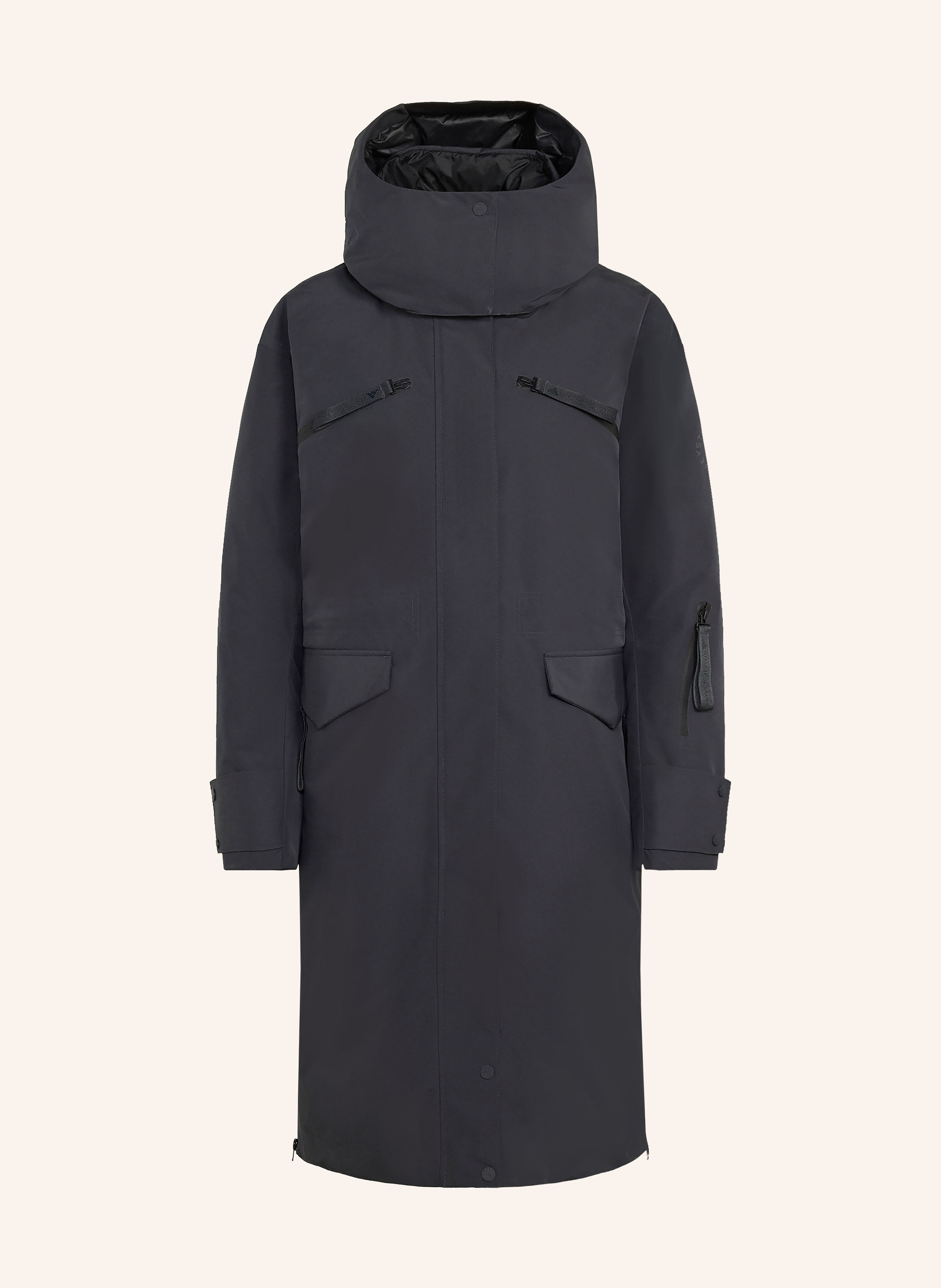 adidas by Stella McCartney Mantel ADIDAS BY STELLA MCCARTNEY LONG PADDED mit abnehmbarer Kapuze