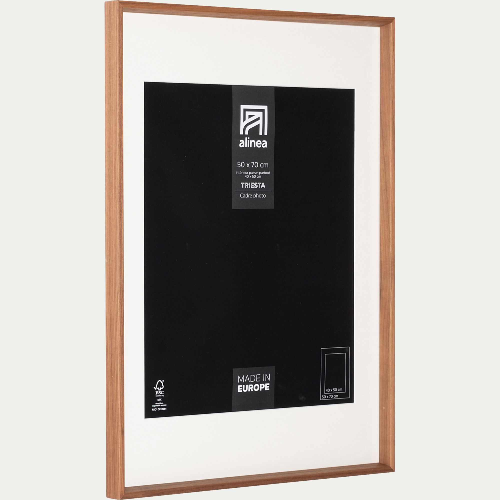TRIESTA - Cadre en bois de noyer 50x70cm - naturel
