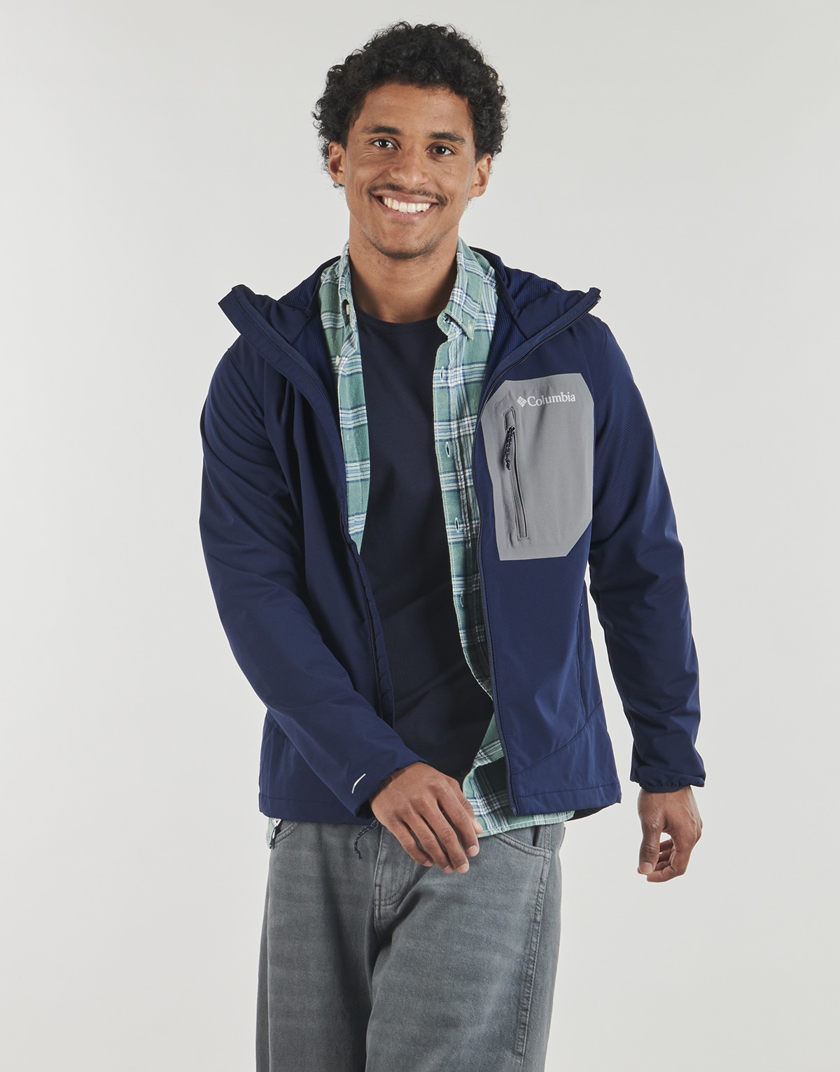 Columbia - TALL HEIGHTS III HOODED SOFTSHELL - Marine