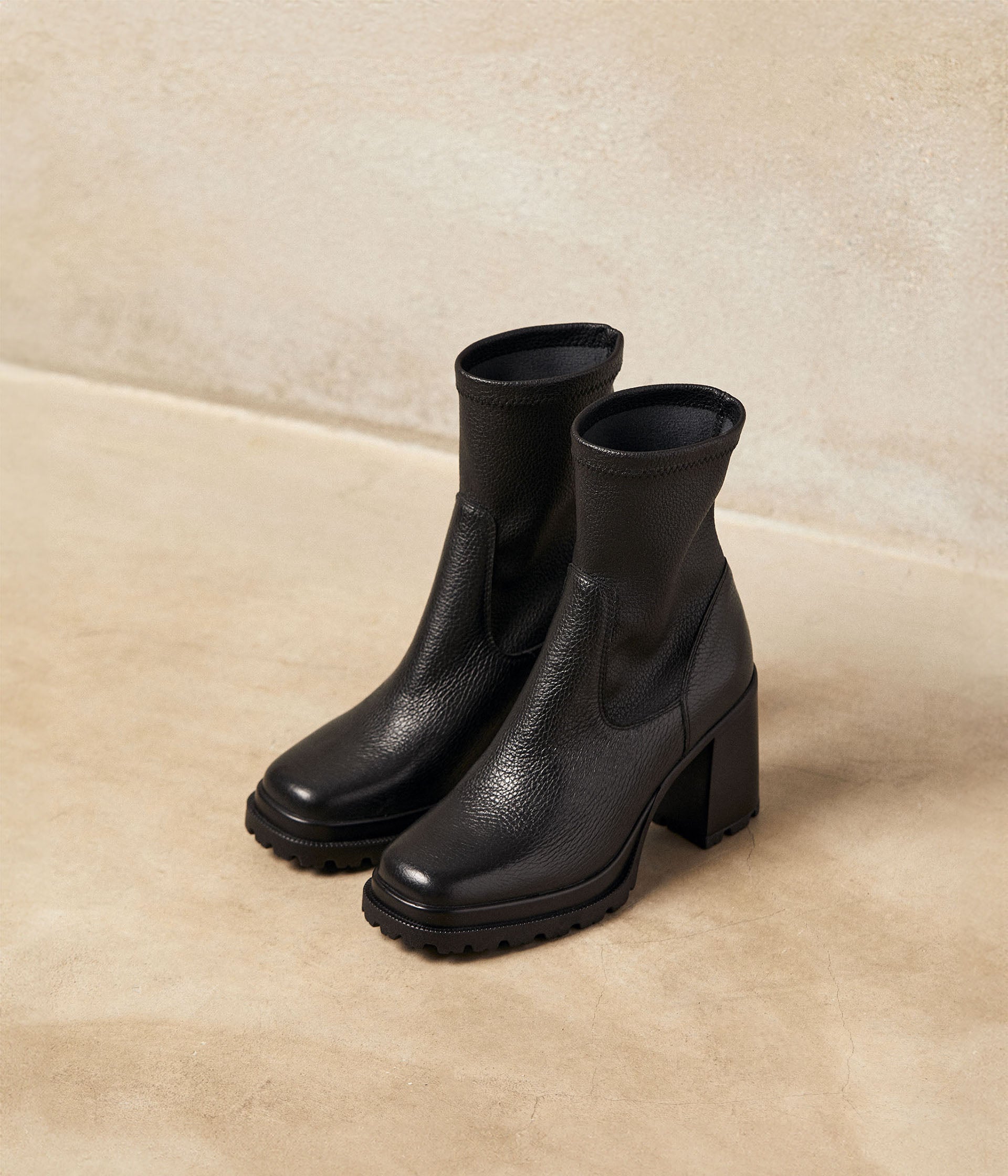 Boots crantées noires Ahmel