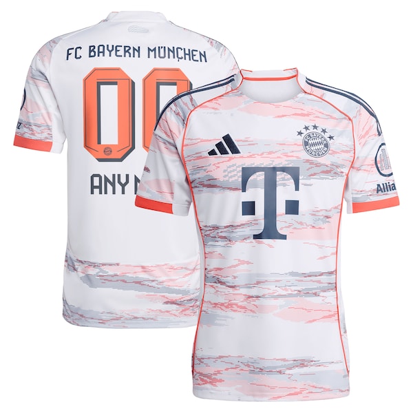 Bayern Munich adidas 2025/26 Away Replica Custom Jersey - White