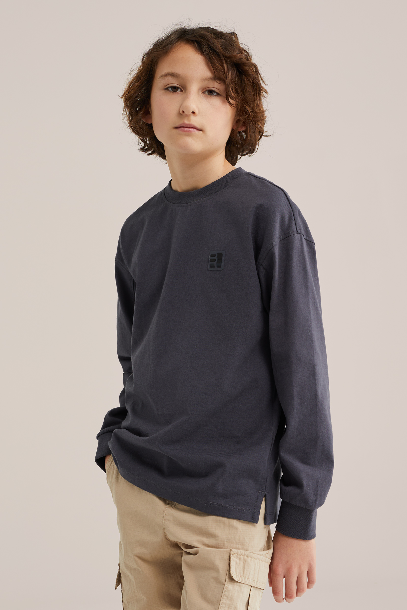 Jongens oversized T-shirt met patch