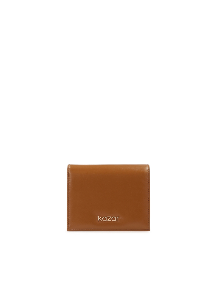 Small light brown leather wallet