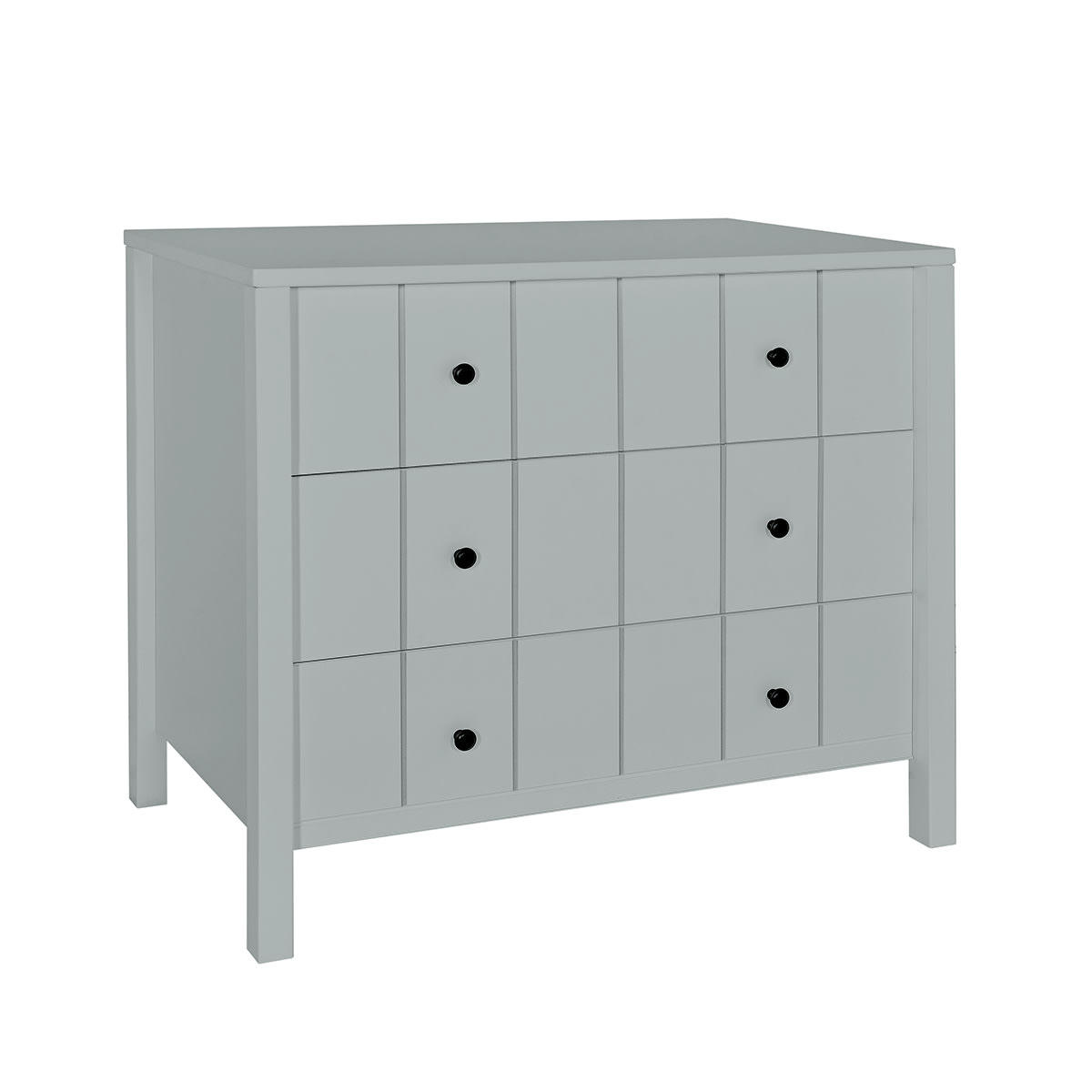 ALLPIN - Commode 3 tiroirs gris