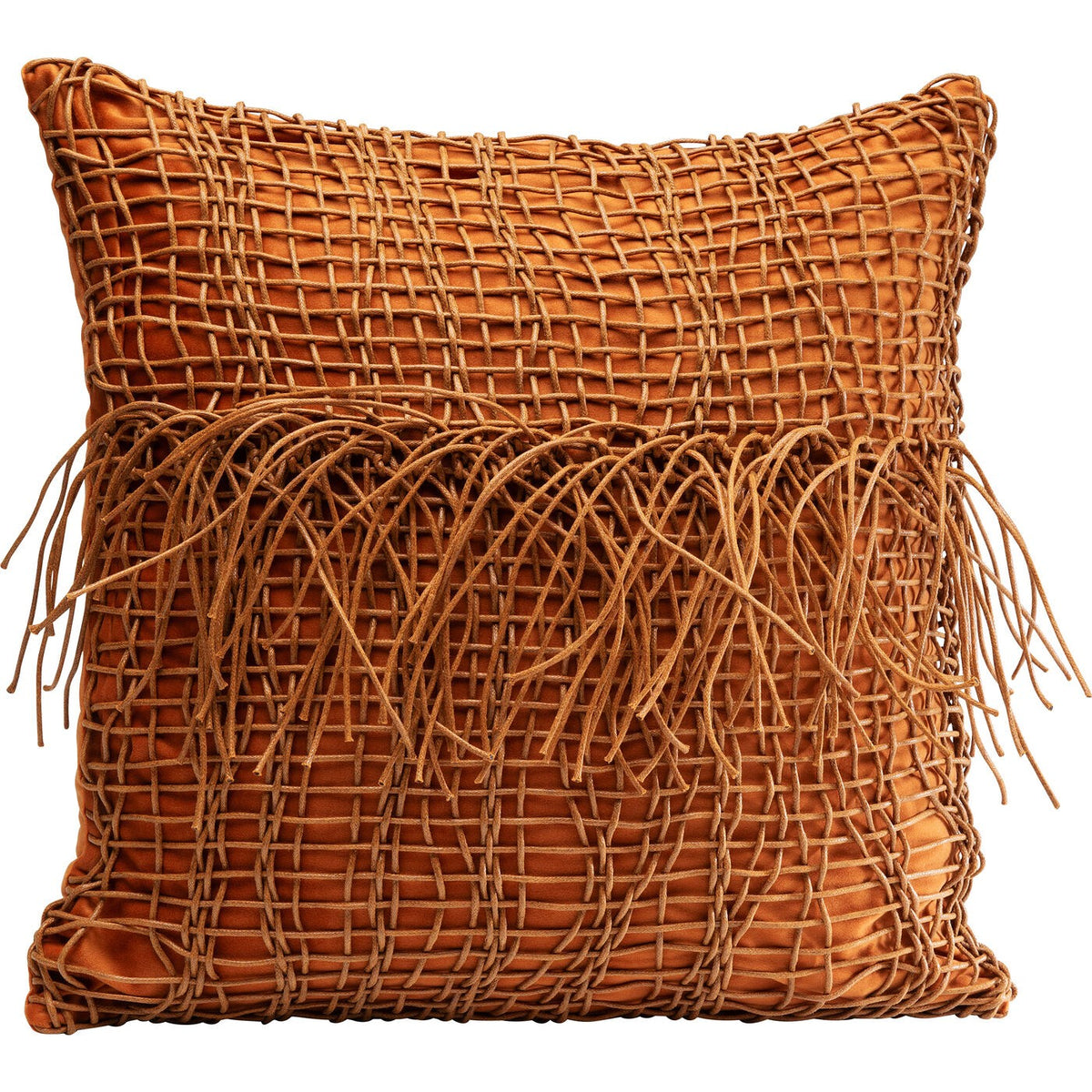 Kare Design Kussen Zoe oranje franjes