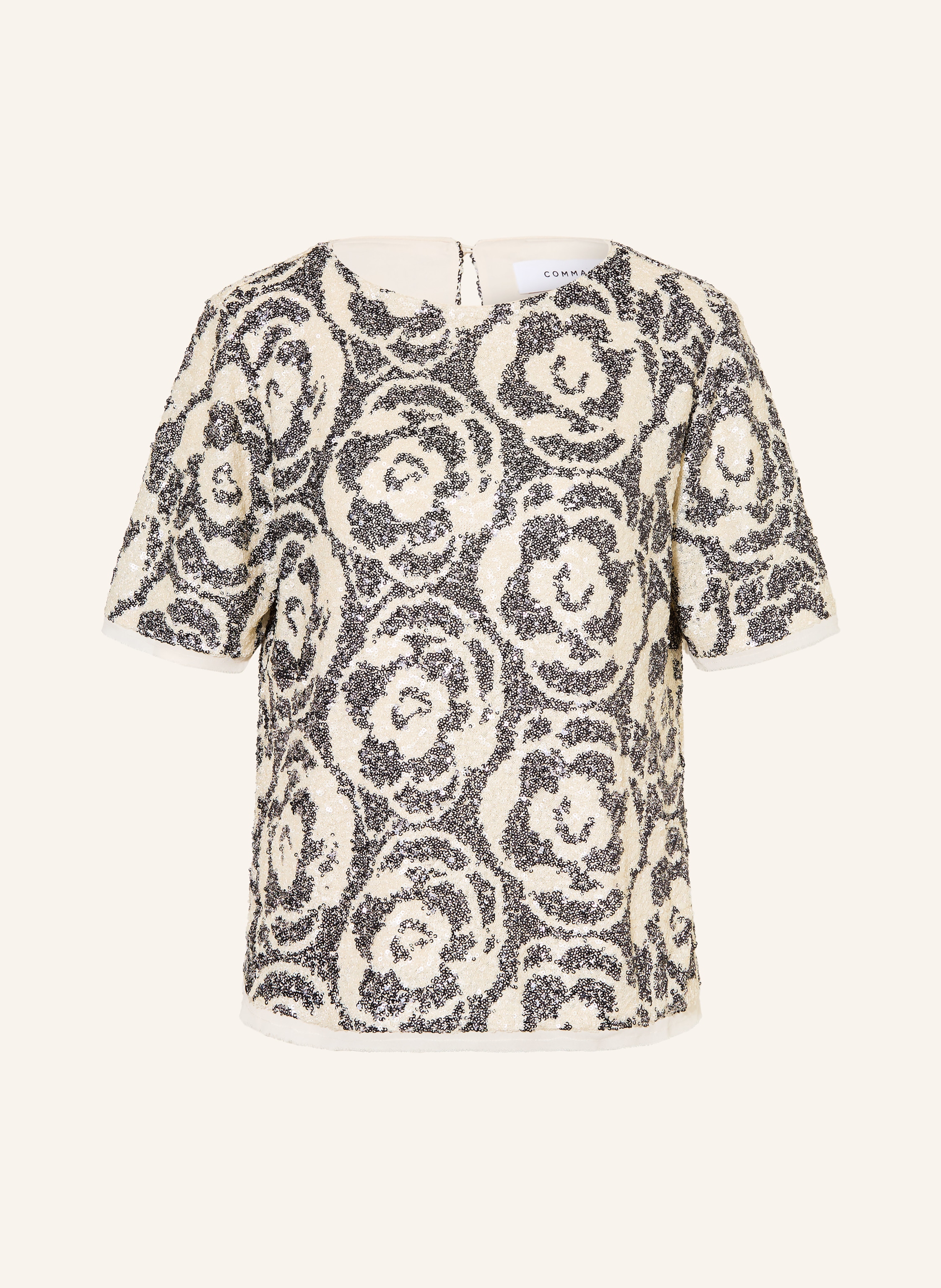 COMMA Blusenshirt mit Pailletten