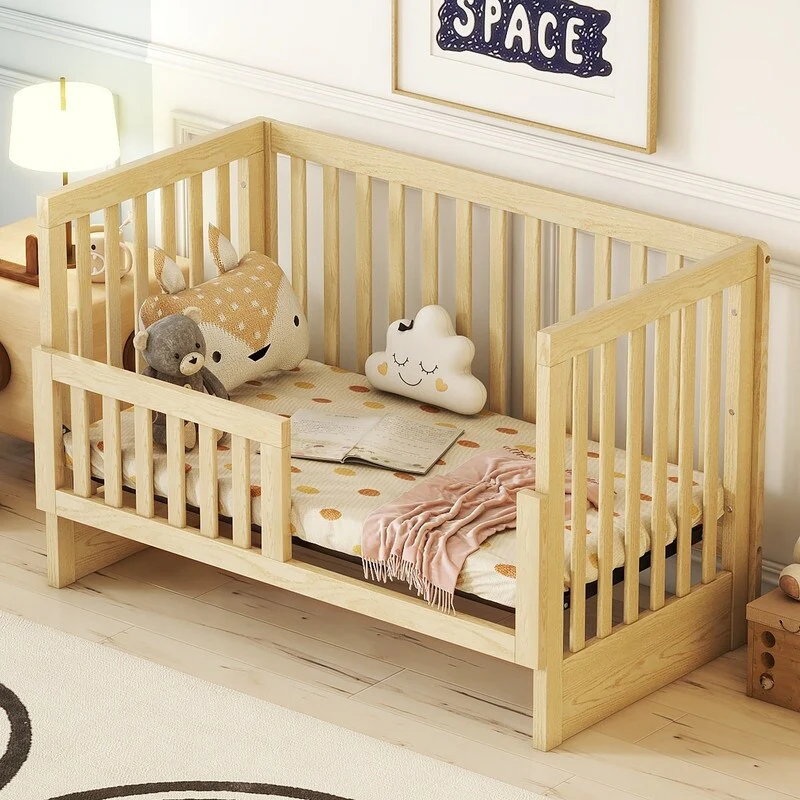 Stylish Design Adjustble Convertible Crib with Changing Table