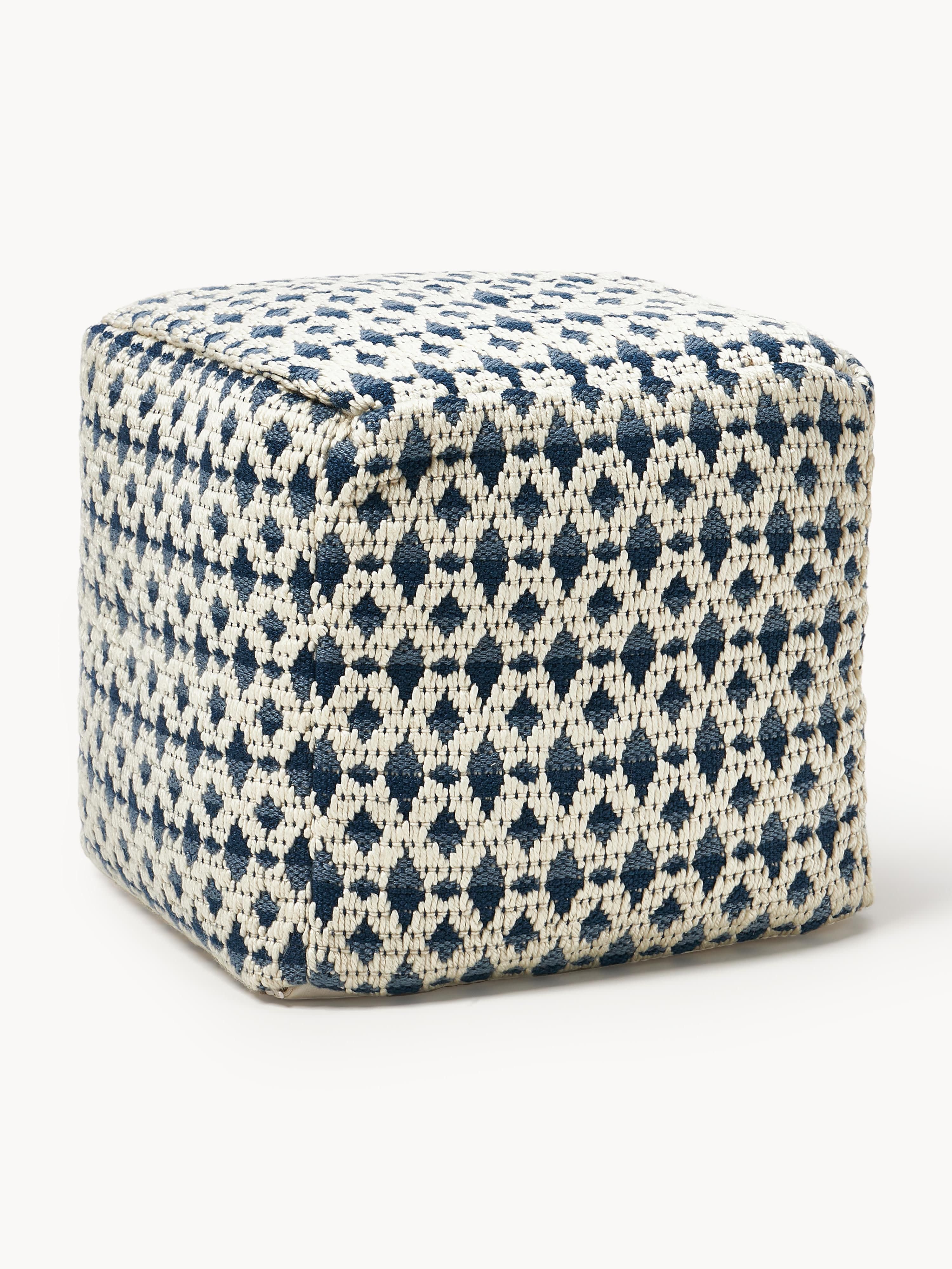 Outdoor-Pouf Yamir mit Webmuster
