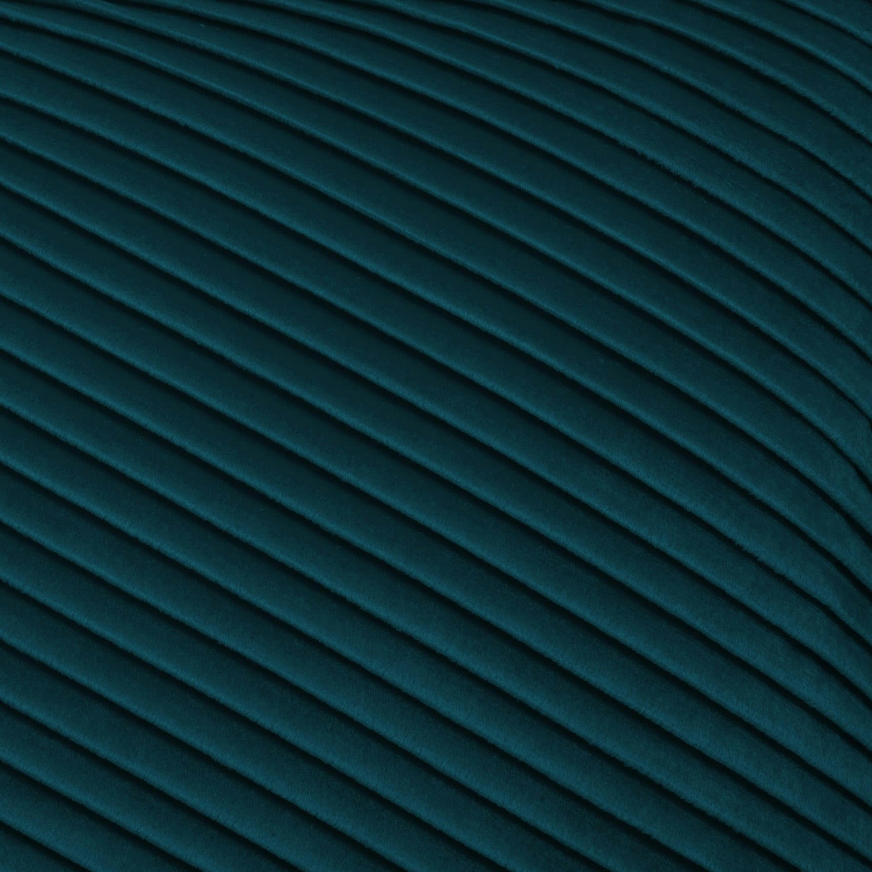 - Coussin en velours déhoussable avec plis bleu canard