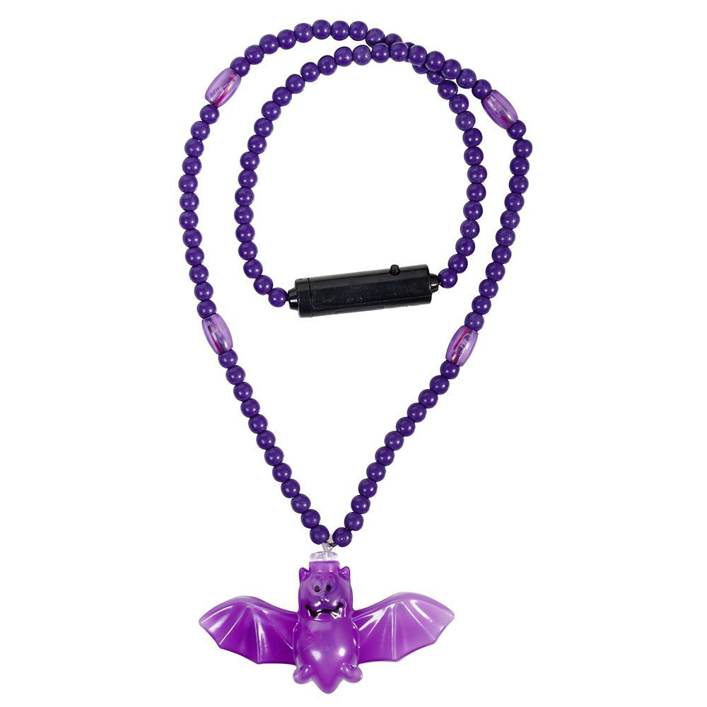 Collier Halloween lumineux fantôme ou citrouille ou chauve souris