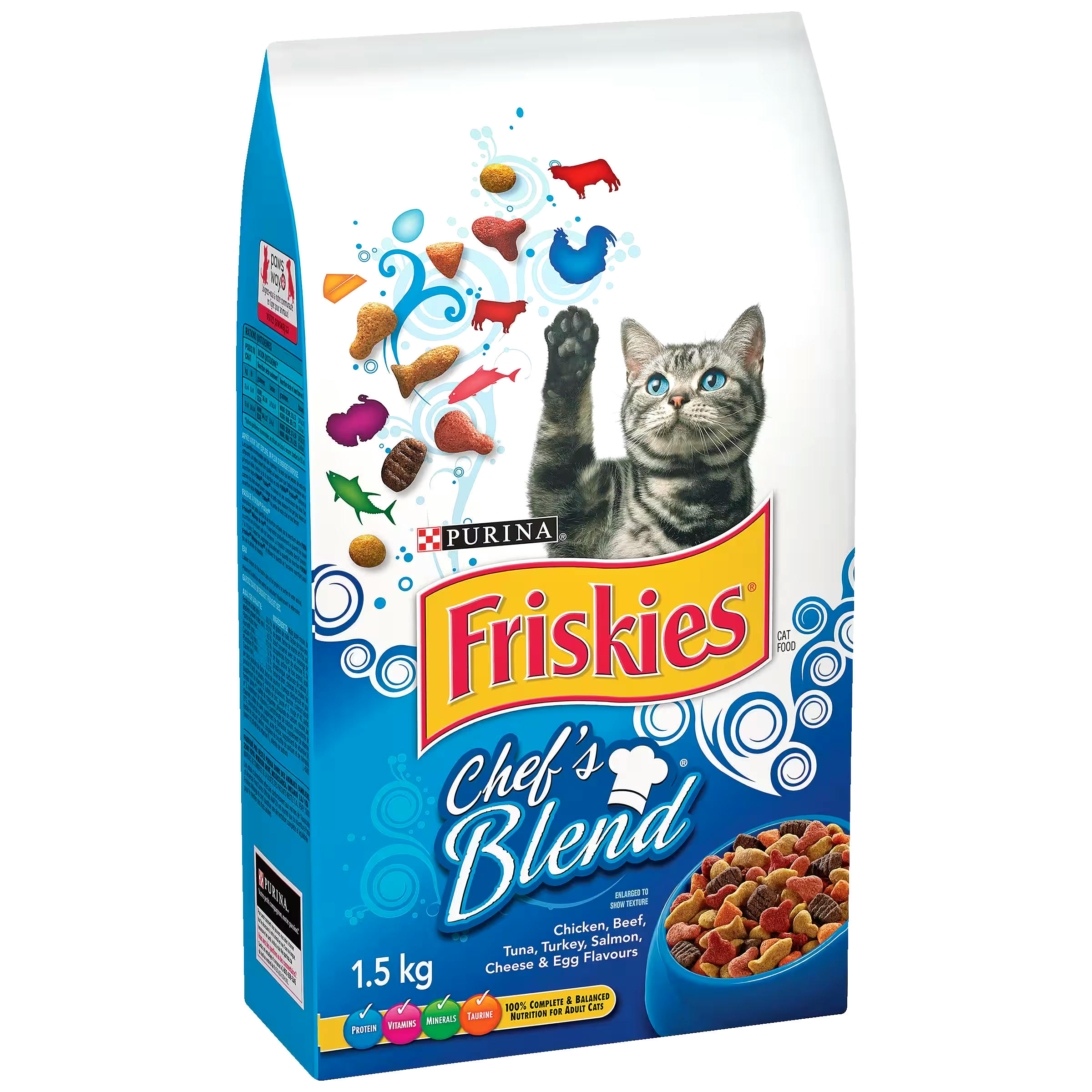 Purina Friskies® Chef's Blend® Dry Cat Food, 1.5-kg