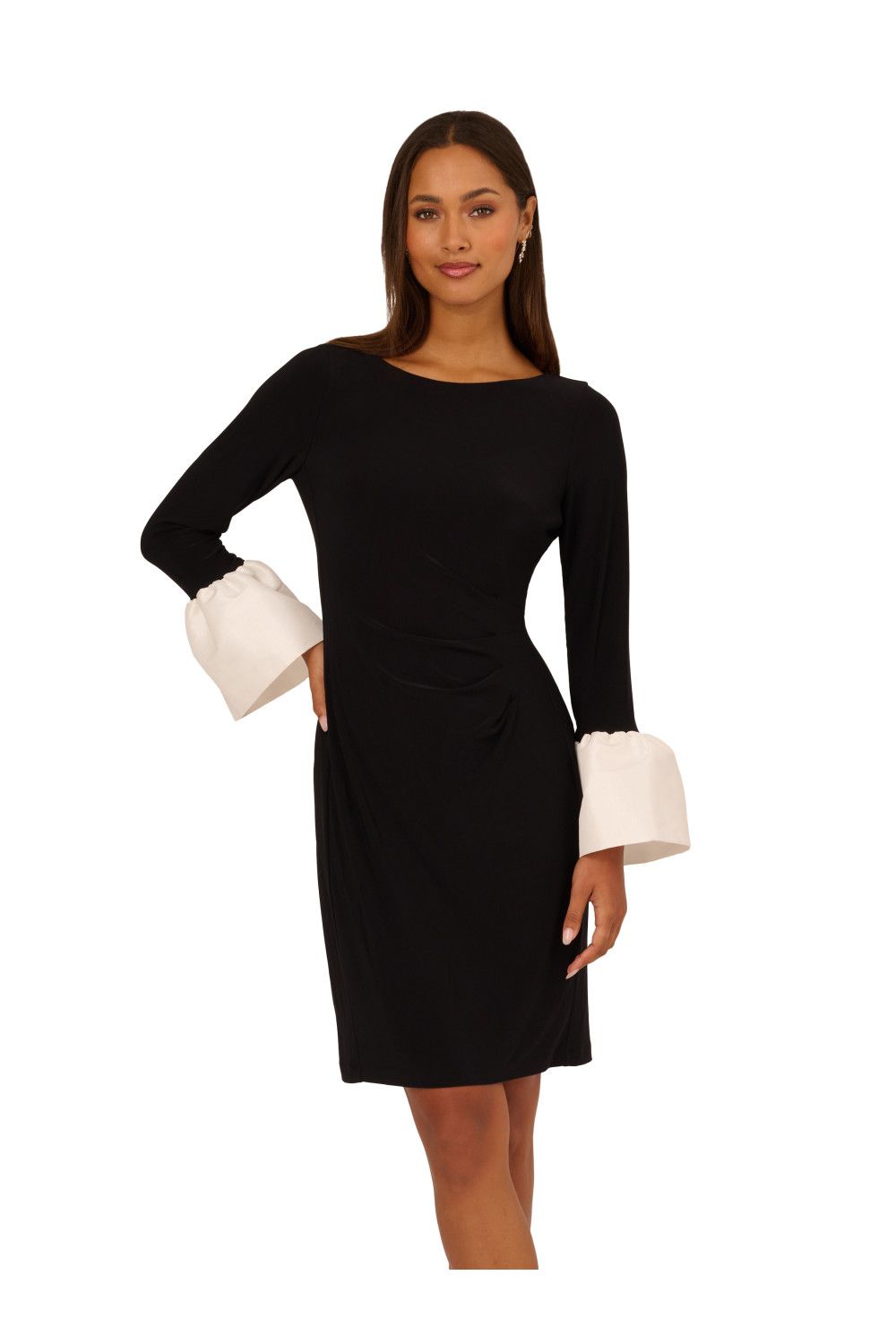 Adrianna Papell Short Dress With Cuff Detail