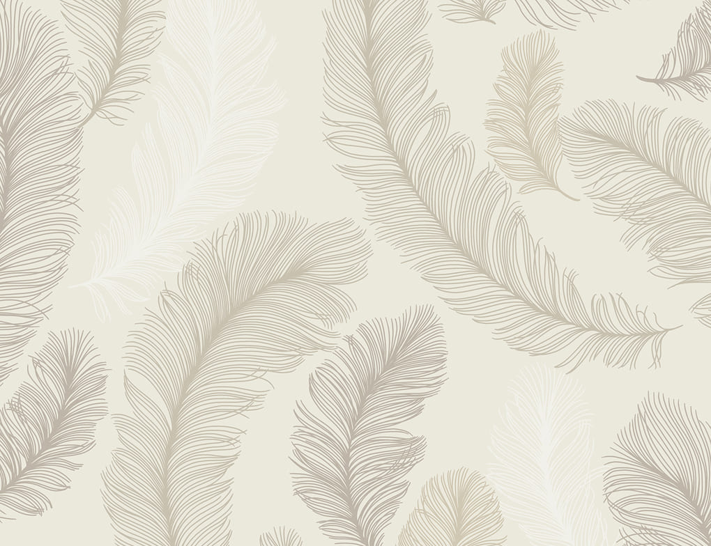 Vliestapete Beige Feder