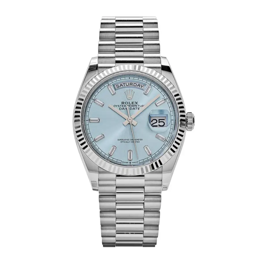 Rolex Day-Date 128236 “Ice Blue Grooved” Super Clone Quality