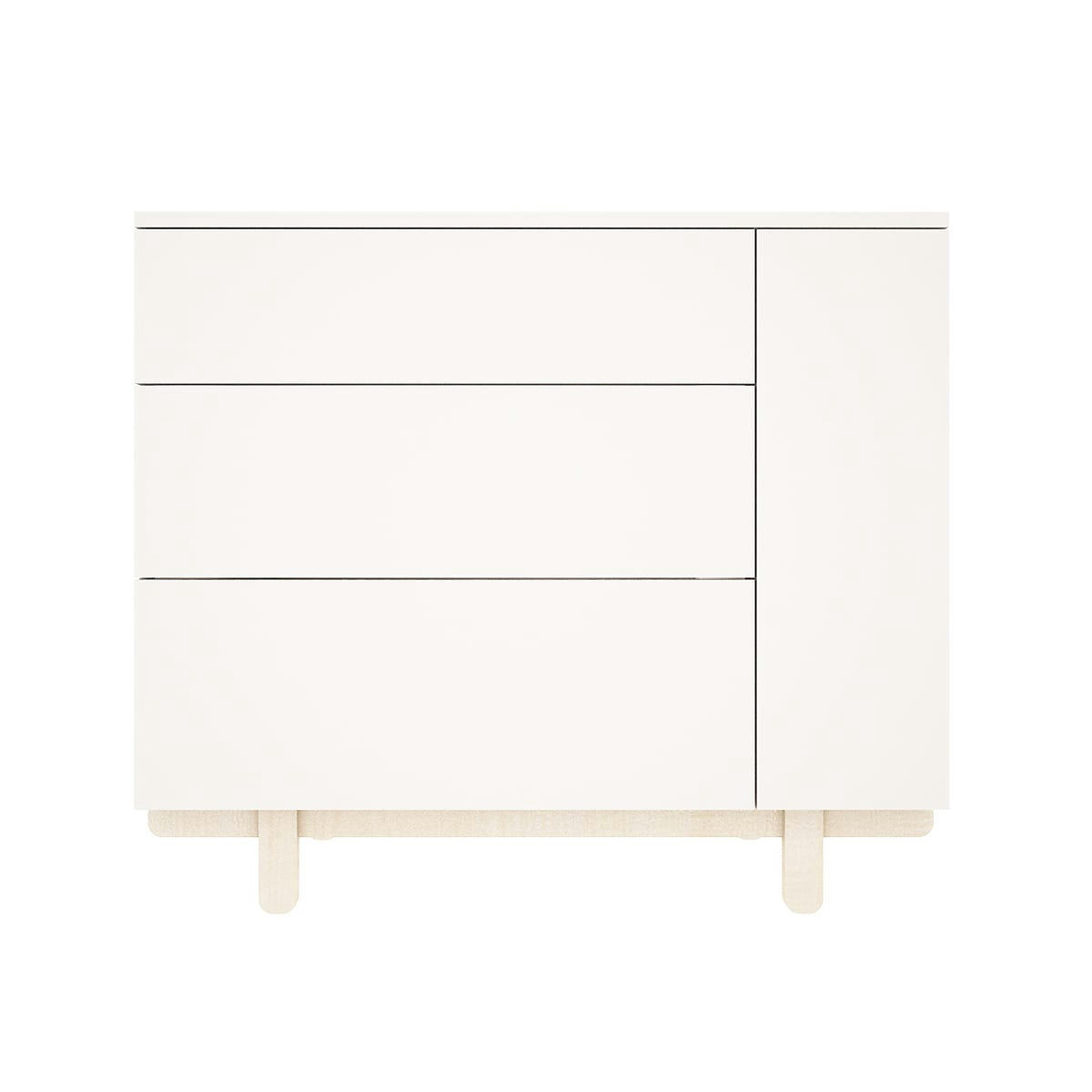 ROMY - Commode 3 tiroirs blanc