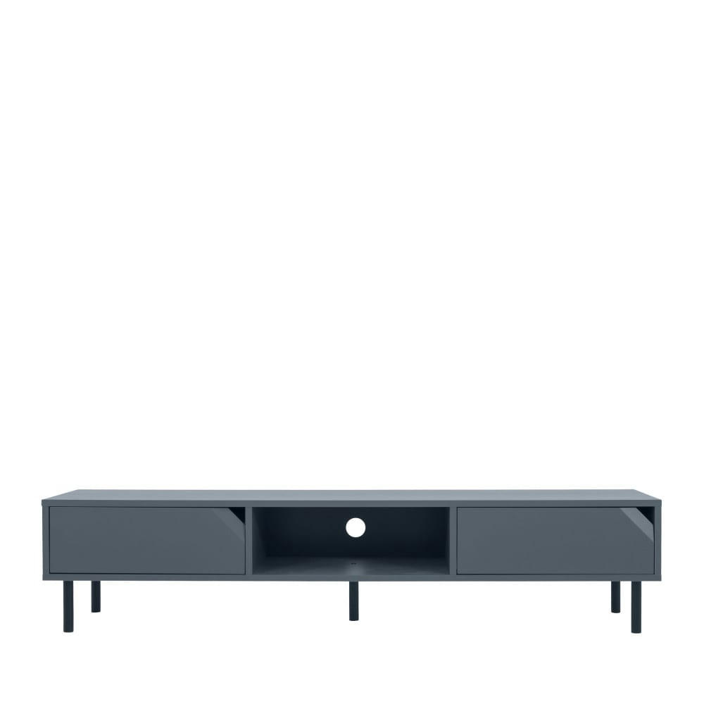 CORNER - Meuble TV 2 portes en bois L177cm bleu marine