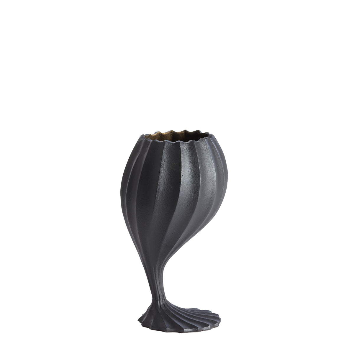 Light & Living vaas Mikie - zwart - 18x16x32cm