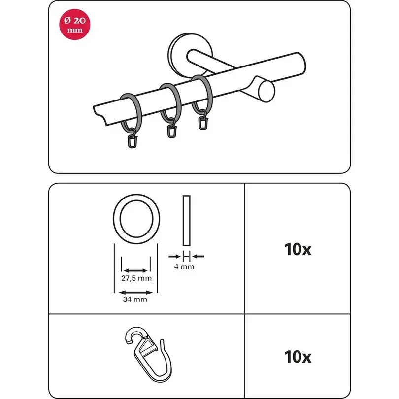 Ringe 10er-Set Titan