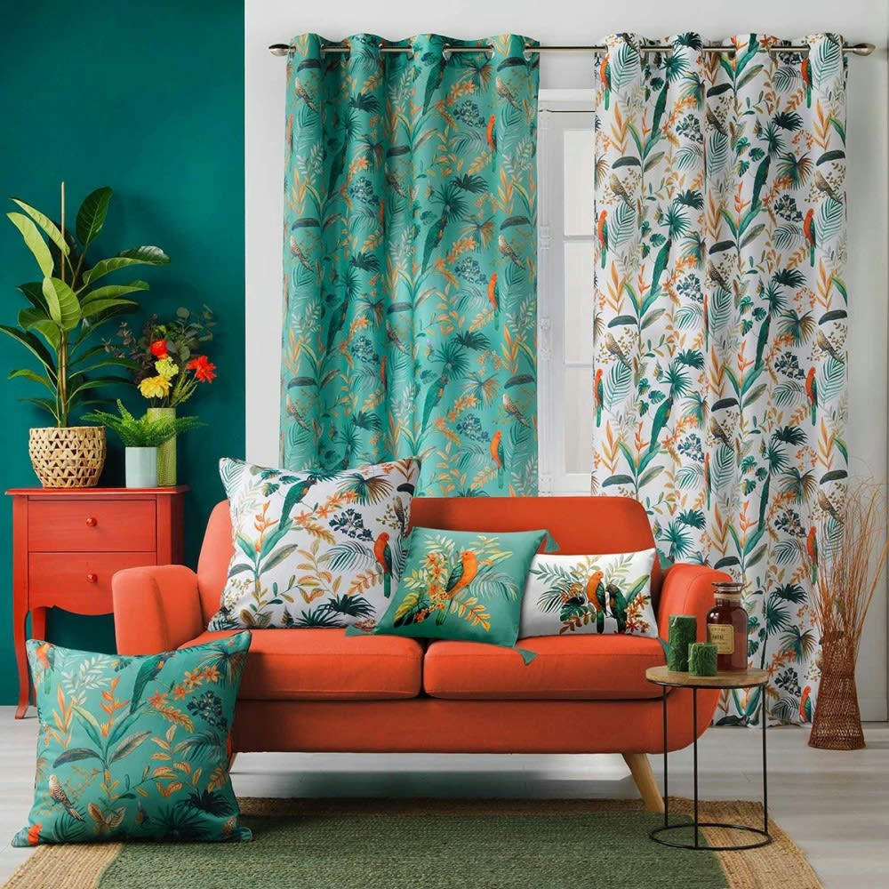 - Rideau  polyester Bleu 140 X 260