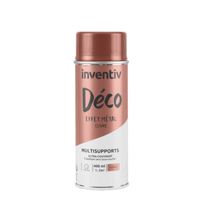 Peinture multisupports Déco effet métal cuivre 0,4 L INVENTIV
