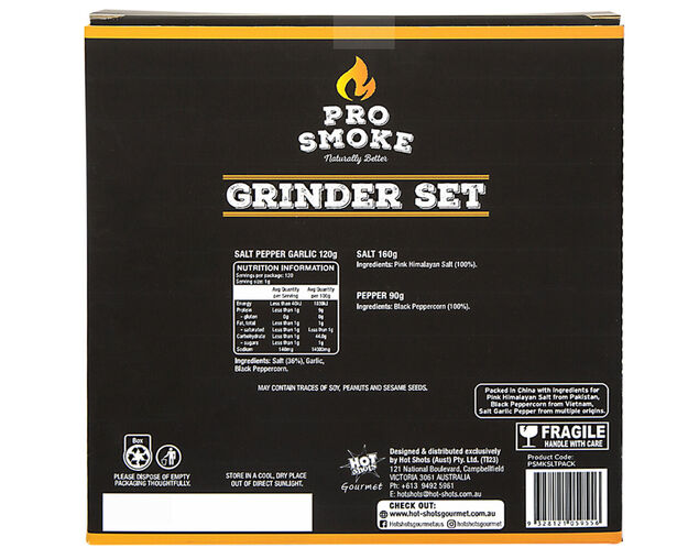 Pro Smoke Salt and Pepper Grinder Pack