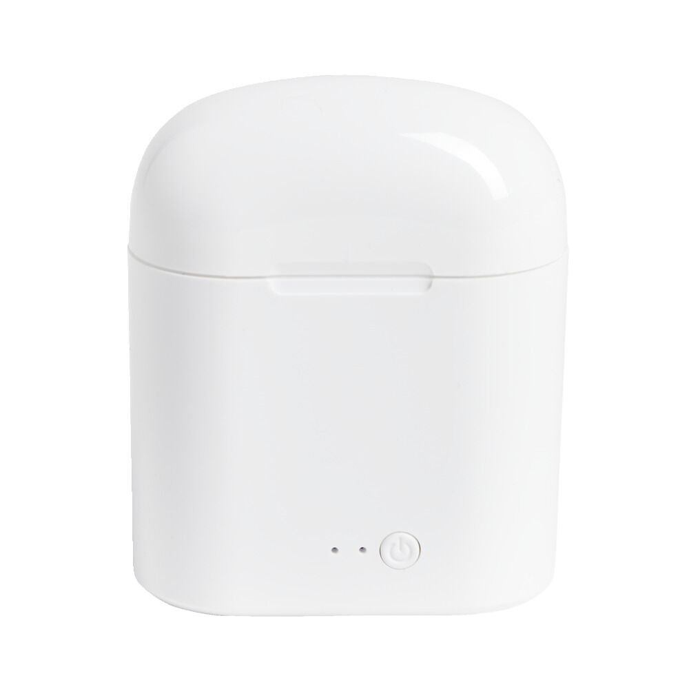 écouteurs Bluetooth avec étui de charge blanc