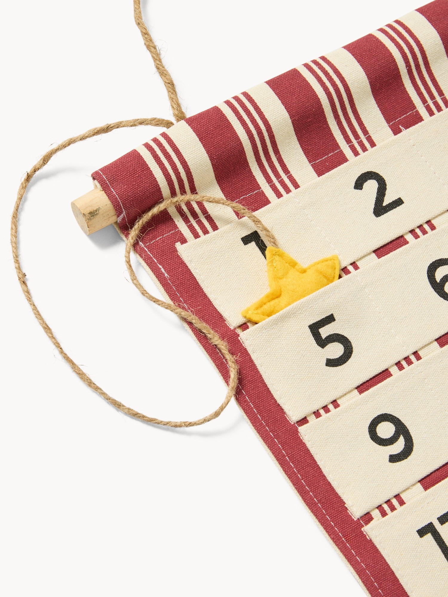 Calendario dell'avvento in tessuto