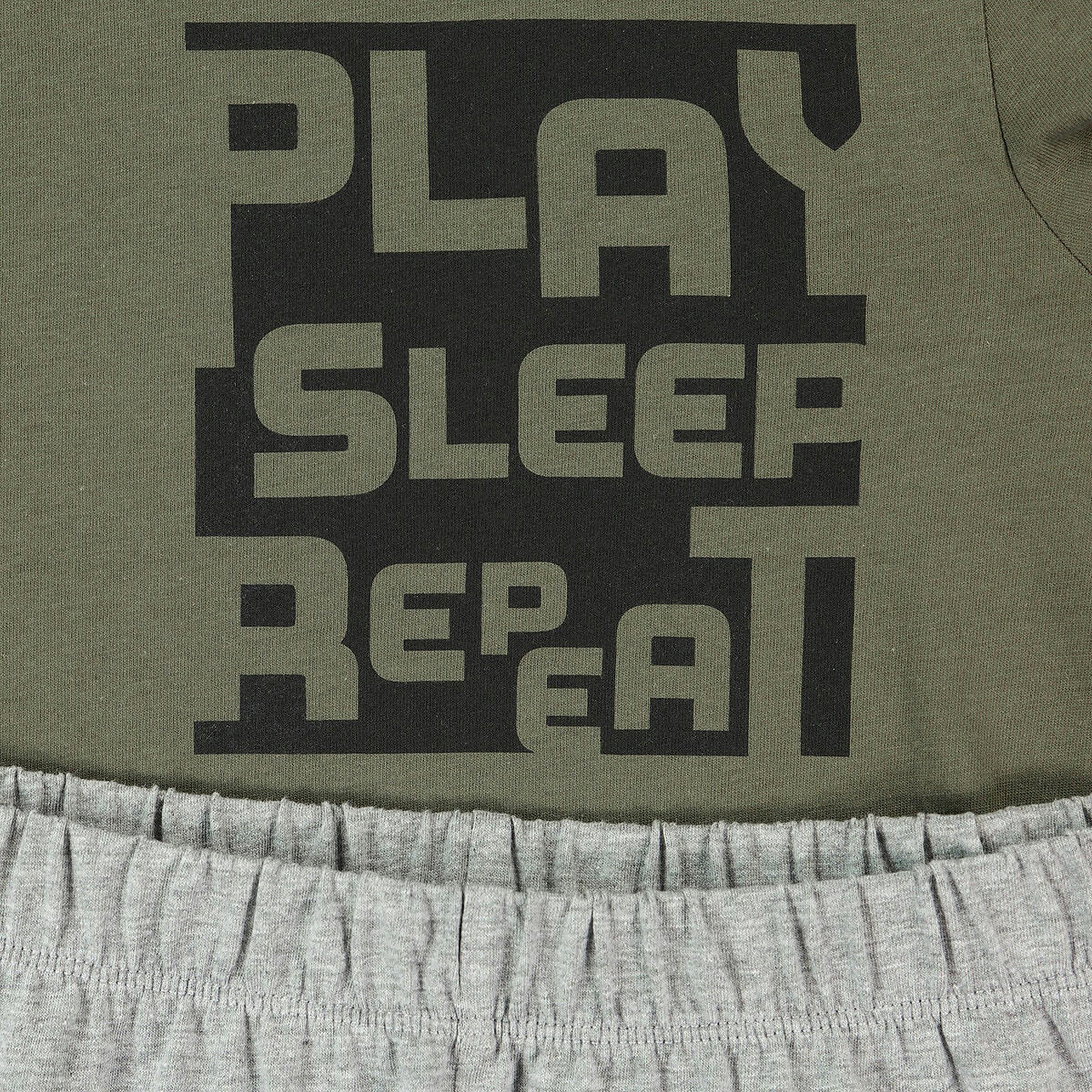 Lot de 3 pyjamas en coton impression texte