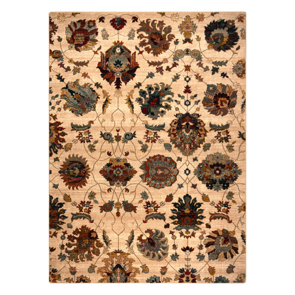 Dywan wełniany OMEGA LATICA Kwiaty krem 170x235 cm