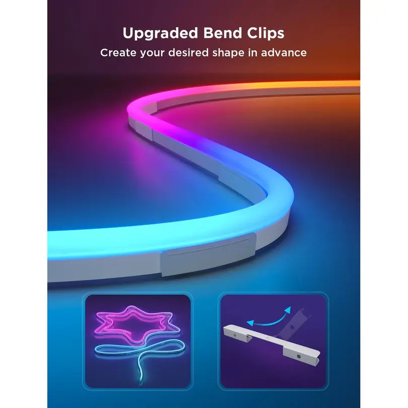 Leuchtenbefestigung 5er-Set Neon Rope Light 2