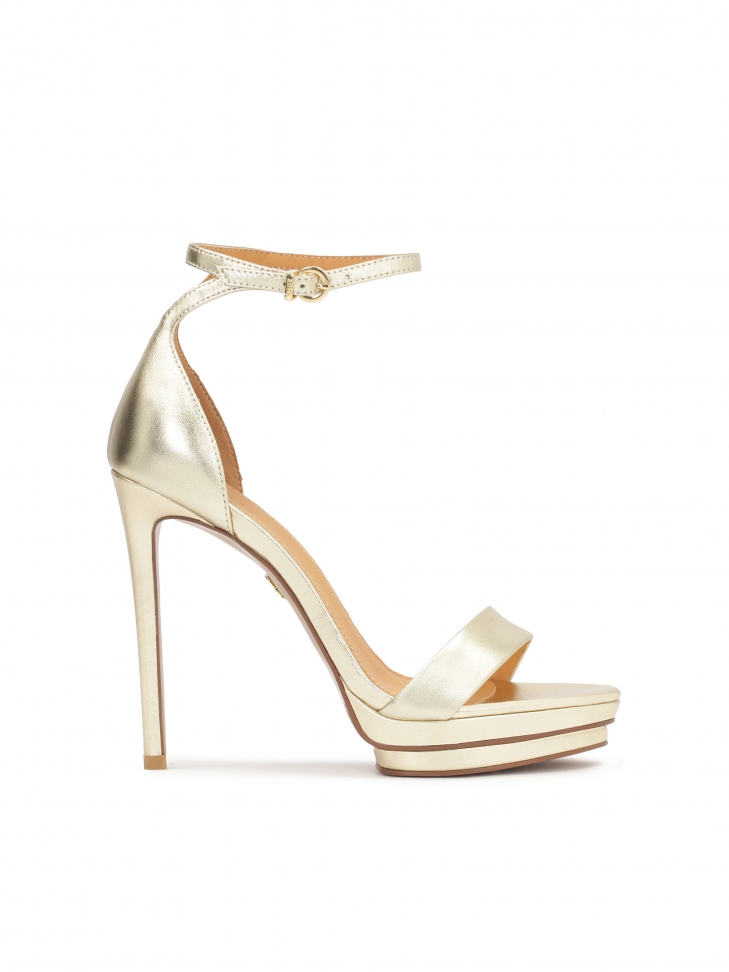 Gold platform sandals