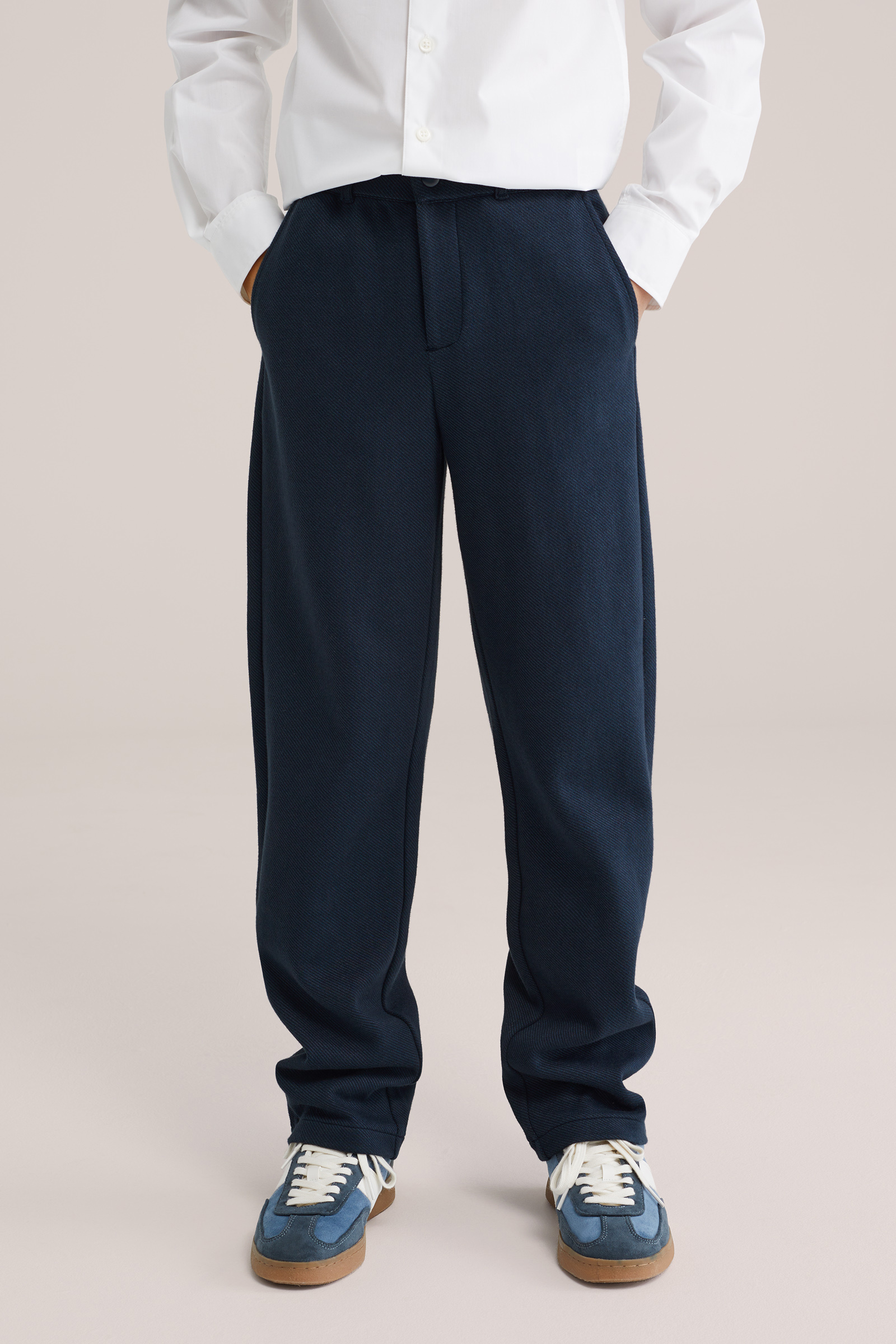 Jongens regular fit broek met stretch