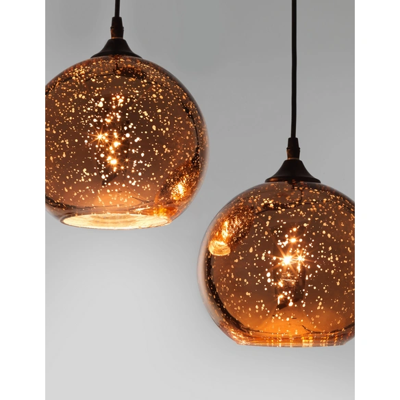 Pendelleuchte »Blaze «, LED, 3-flammig, schwarz/kupferfarben
