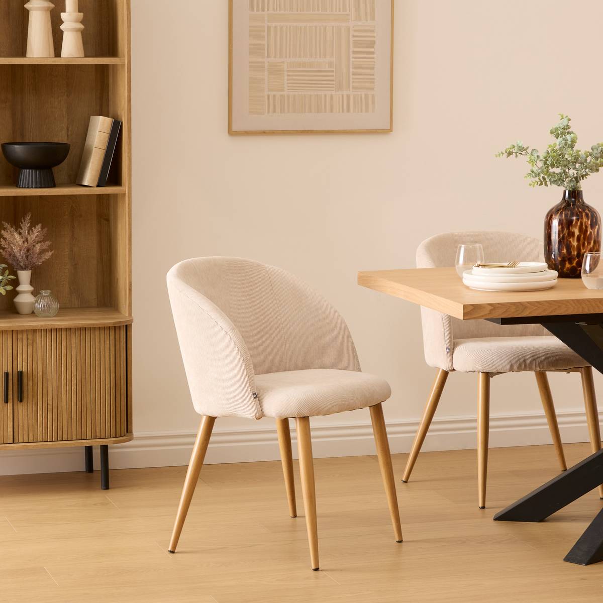 Armchair "Celeste" Corduroy, Beige