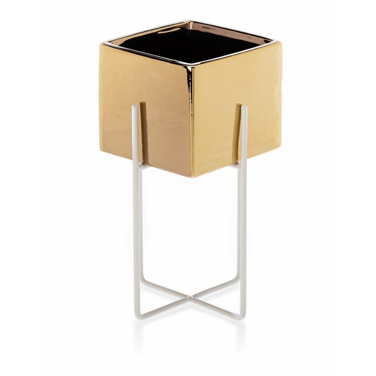 Doniczka Mizu Gold White 23 cm