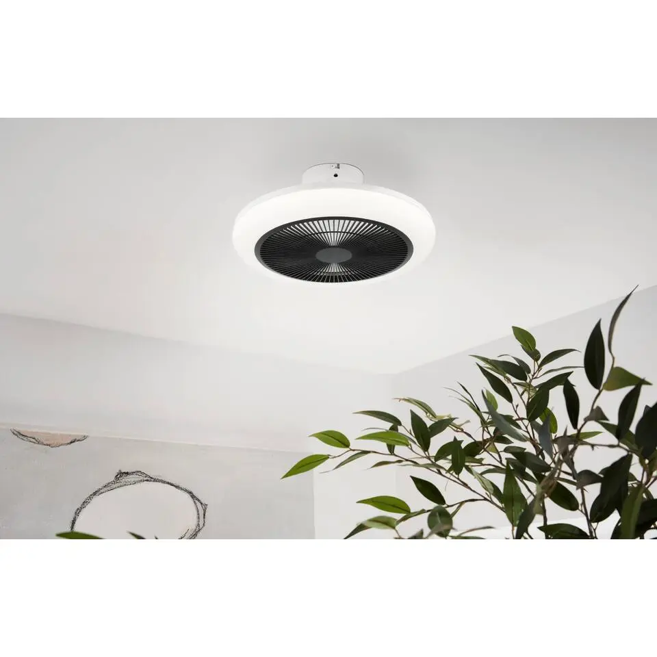 EGLO Kostena Plafondlamp met ventilator - LED-CCT - Wit, Zwart