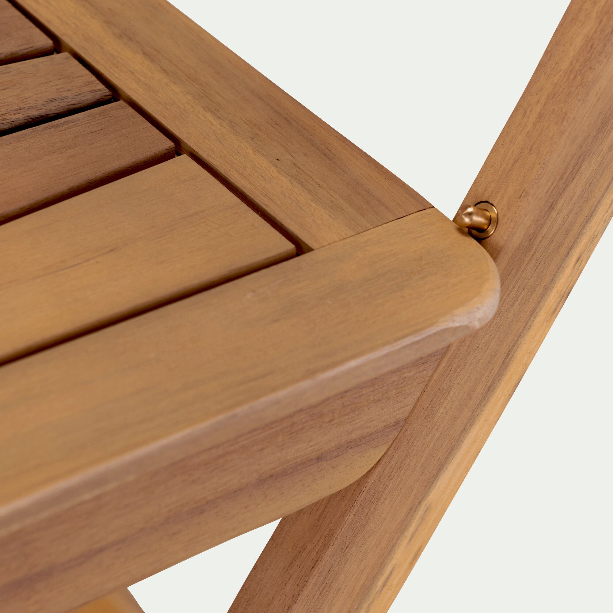 CARLO - Chaise de jardin pliante en acacia huilé - bois foncé
