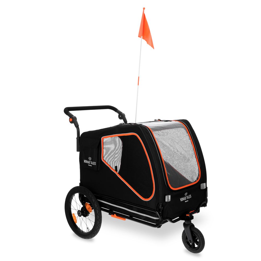 Nomad Tales Spirit Bike Trailer - Ebony/Tangerine