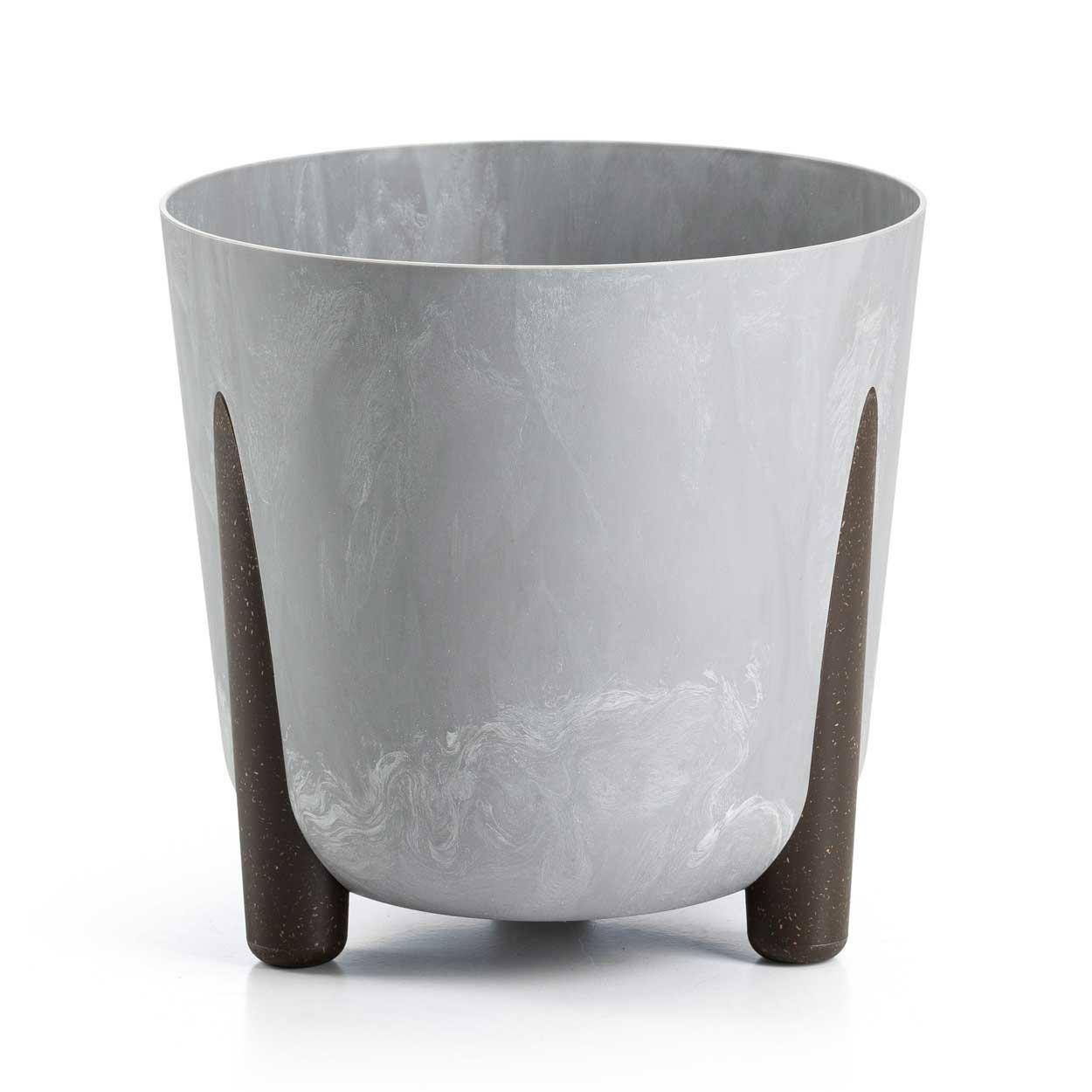Donica Moss recykling szary beton 26x25 cm nowoczesna doniczka do salonu