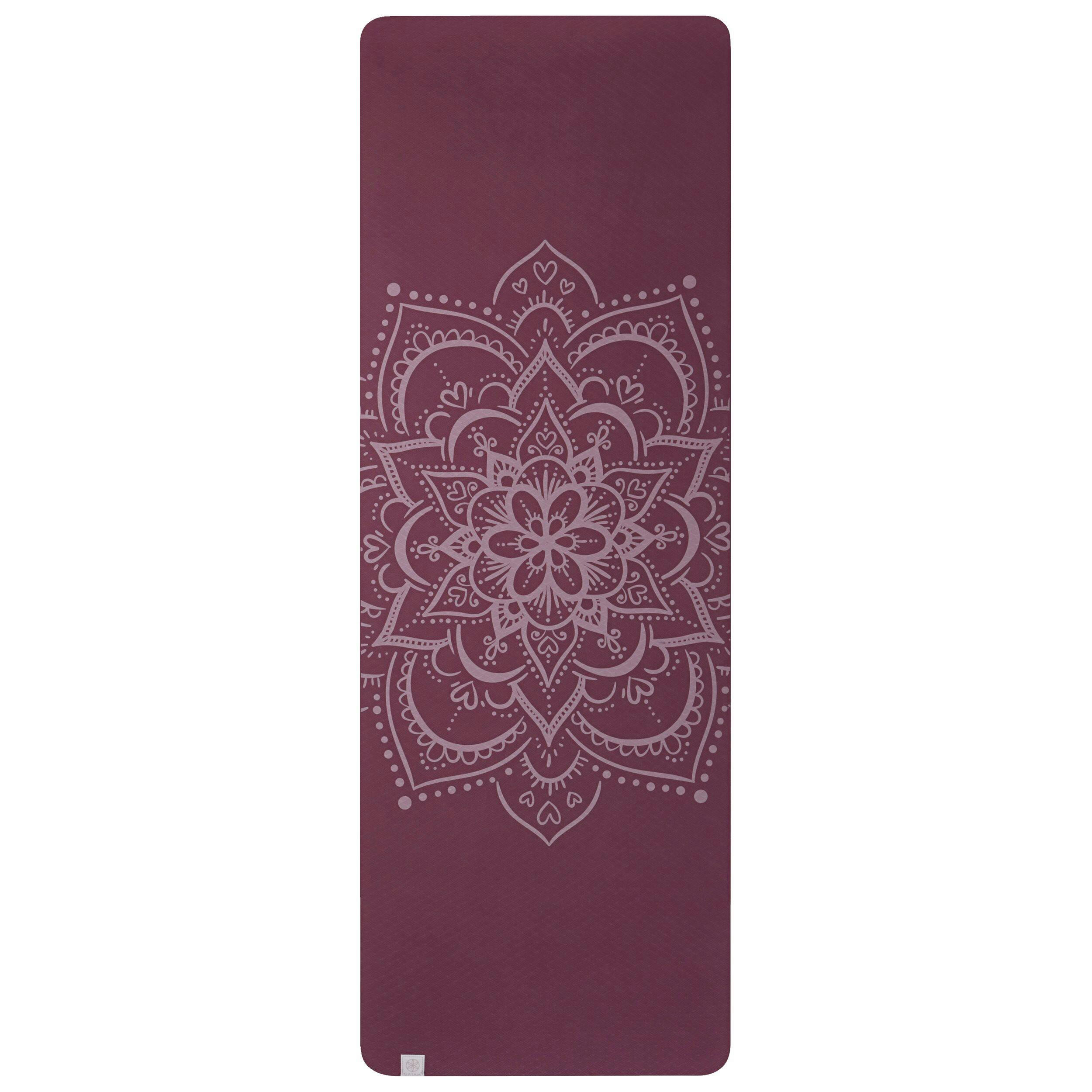 Gaiam Performance Print TPE Yoga Mat, Blush, 6-mm