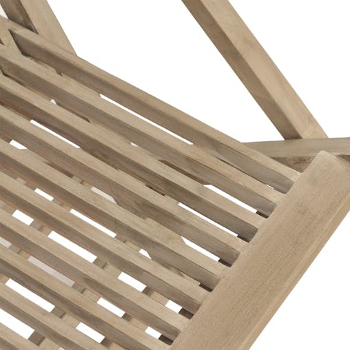 NNEVL Folding Garden Chairs 4 pcs Grey 56x61x89 cm Solid Wood Teak