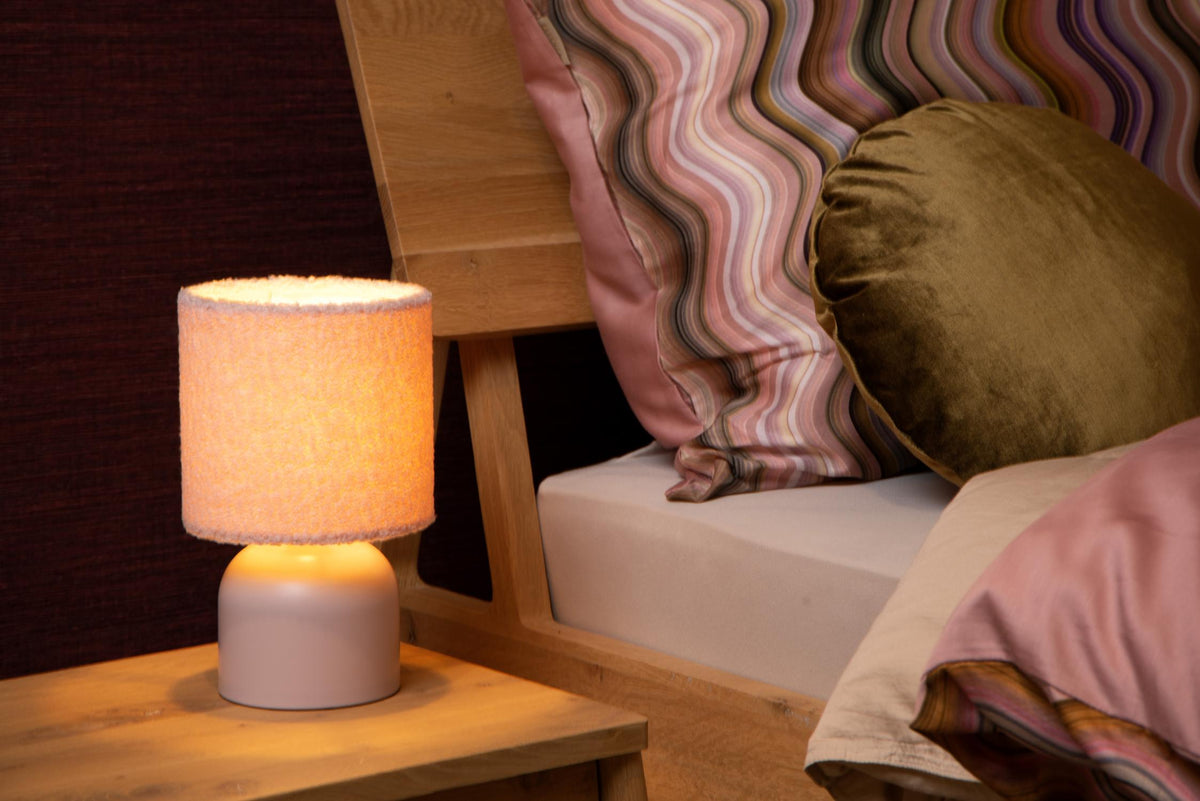 Lucide tafellamp WOOLLY - 1xE14 - Roze