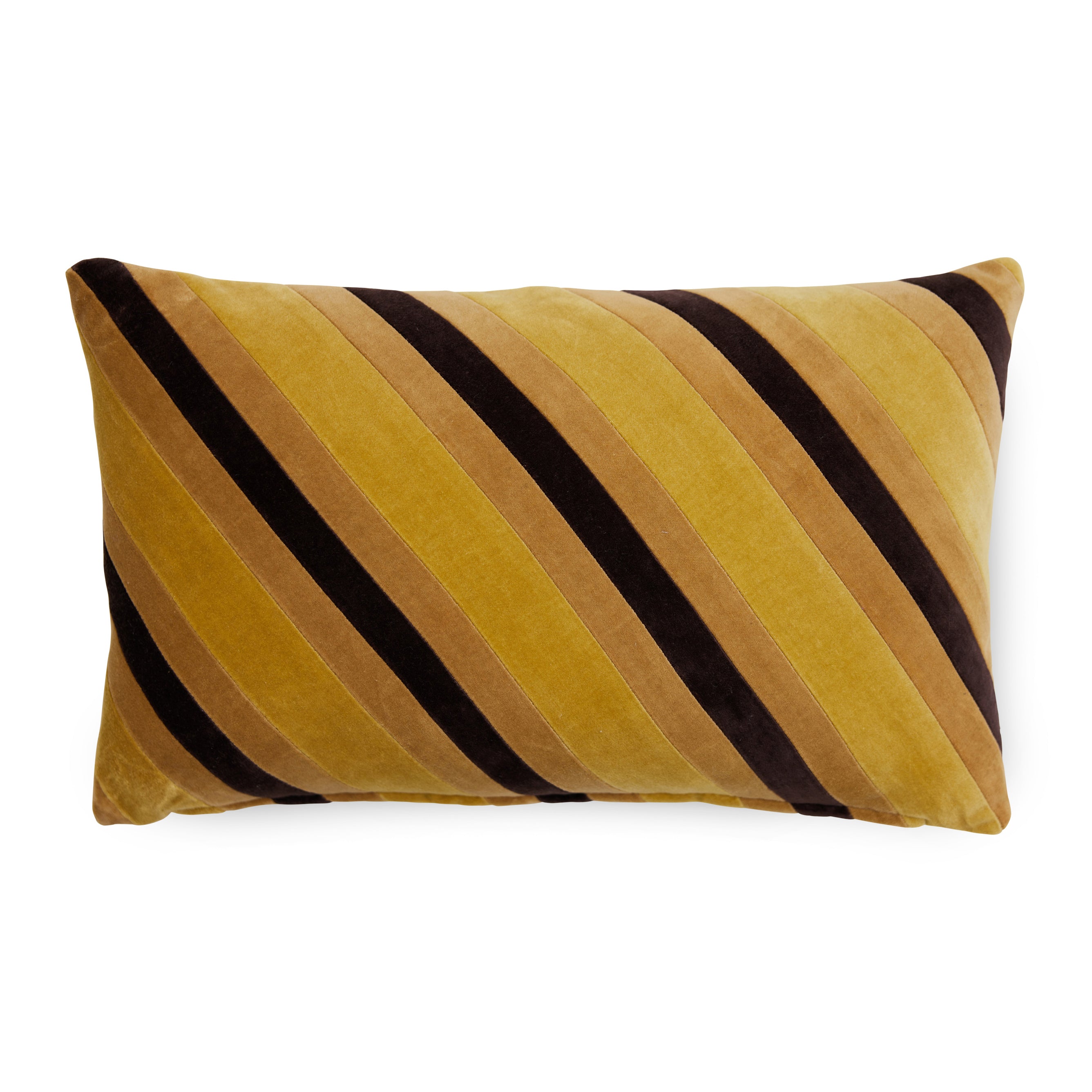 HKliving Striped Velvet Sierkussen 30 x 50 cm - Honey