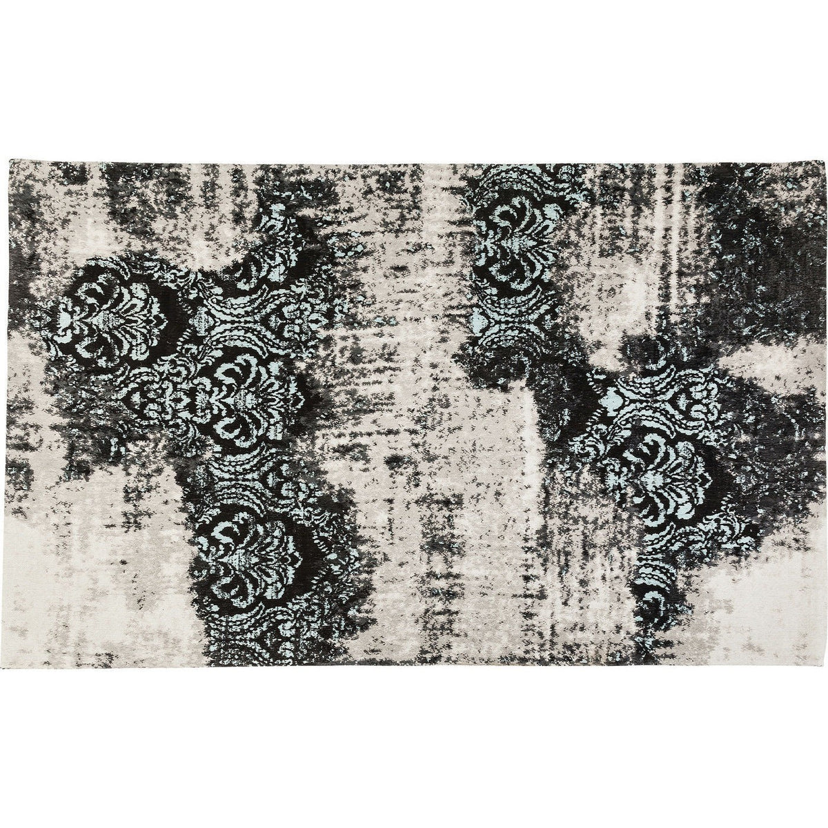 Kare Design Vloerkleed Kelim Ornament Turquoise 240x170cm