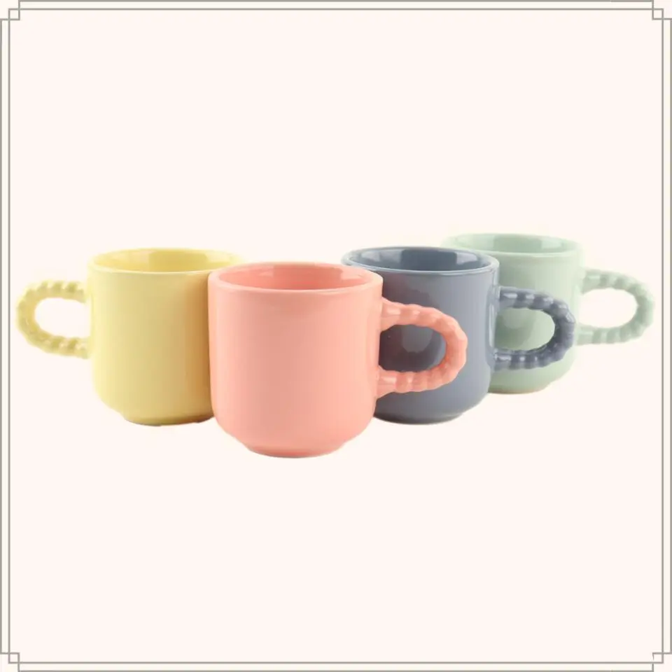 OTIX Espresso Kopjes Koffiekopjes Set van 4 Koffietassen 120 ml Aardewerk