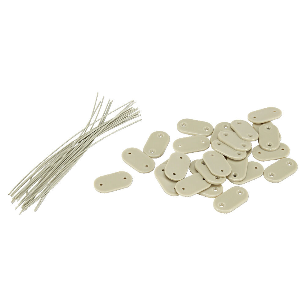 Attache brise-vue x26 métal et plastique jaune 15x10cm