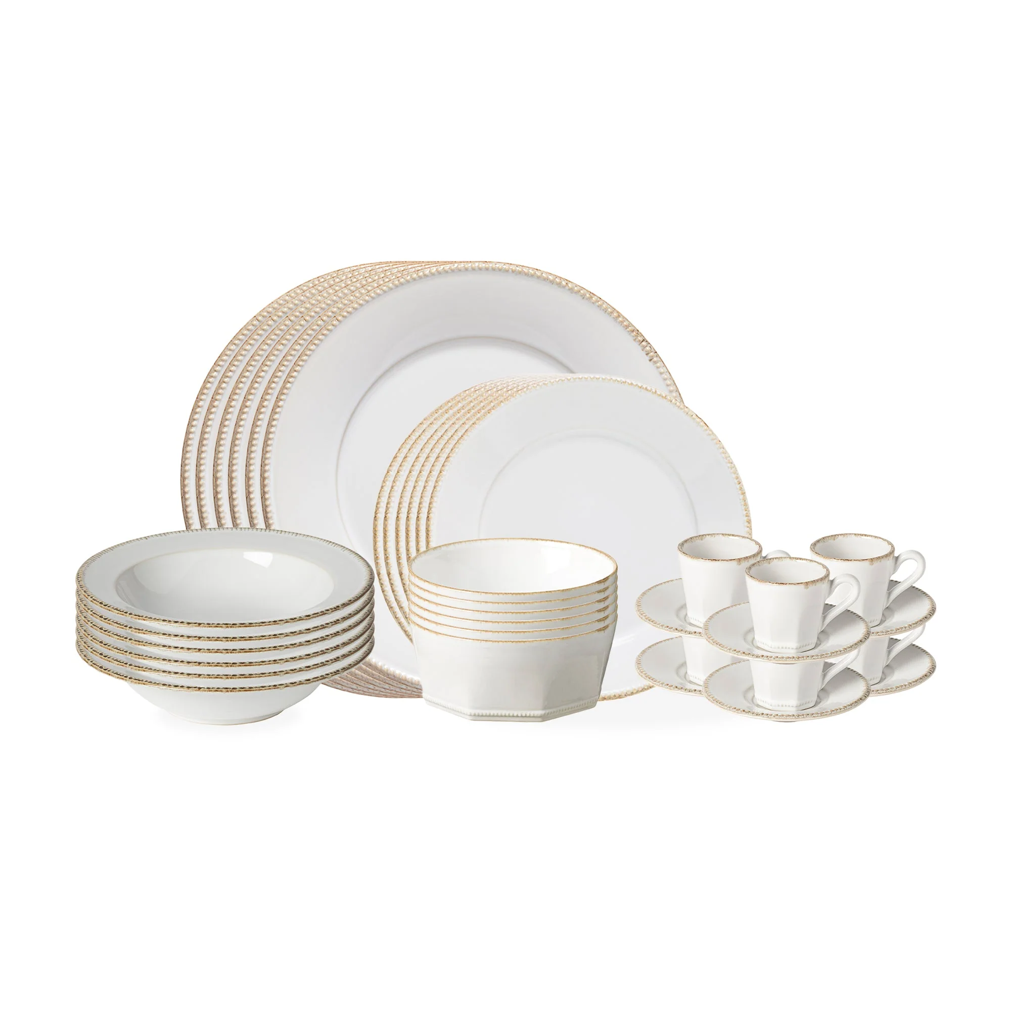 30-Piece Dinnerware Set with Coffee Cup and Saucer Luzia