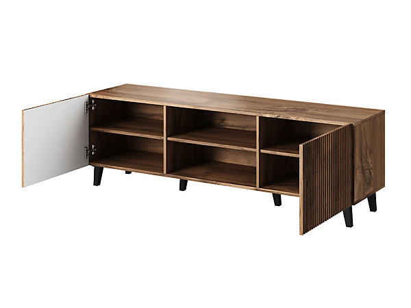 Come - meuble TV - effet bois - 2 portes et 2 niches - 150 cm - Best Mobilier