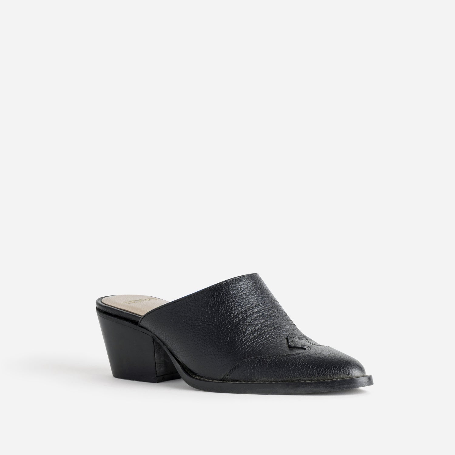 Mule-santiag TEXTO noire cuir