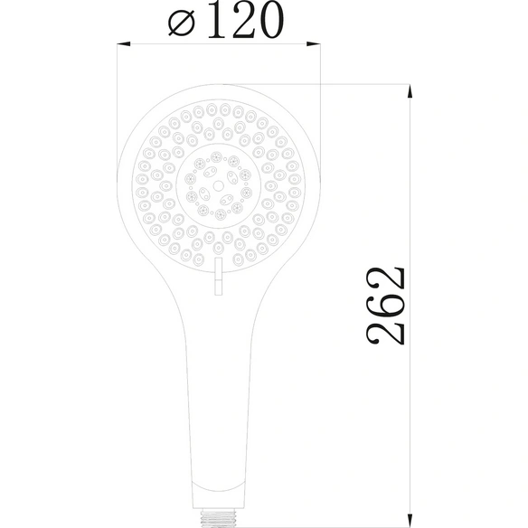 Handbrause »Melita«, Ø 12 cm, weiß/chromfarben